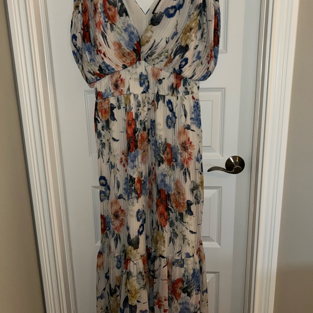 Express Multicolor Floral Maxi Dress